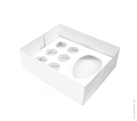 Caixa cartolina para ovo colher com janela