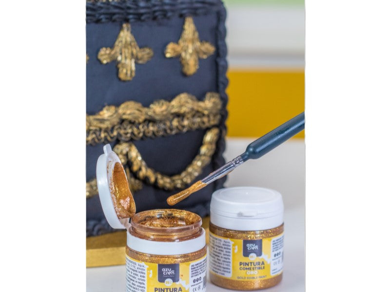 Tinta Comestível Dourado Brilhante 35g - Azucren
