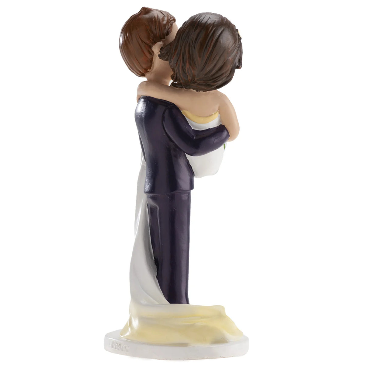 Casal de Noivos com Noiva ao Colo 16cm
