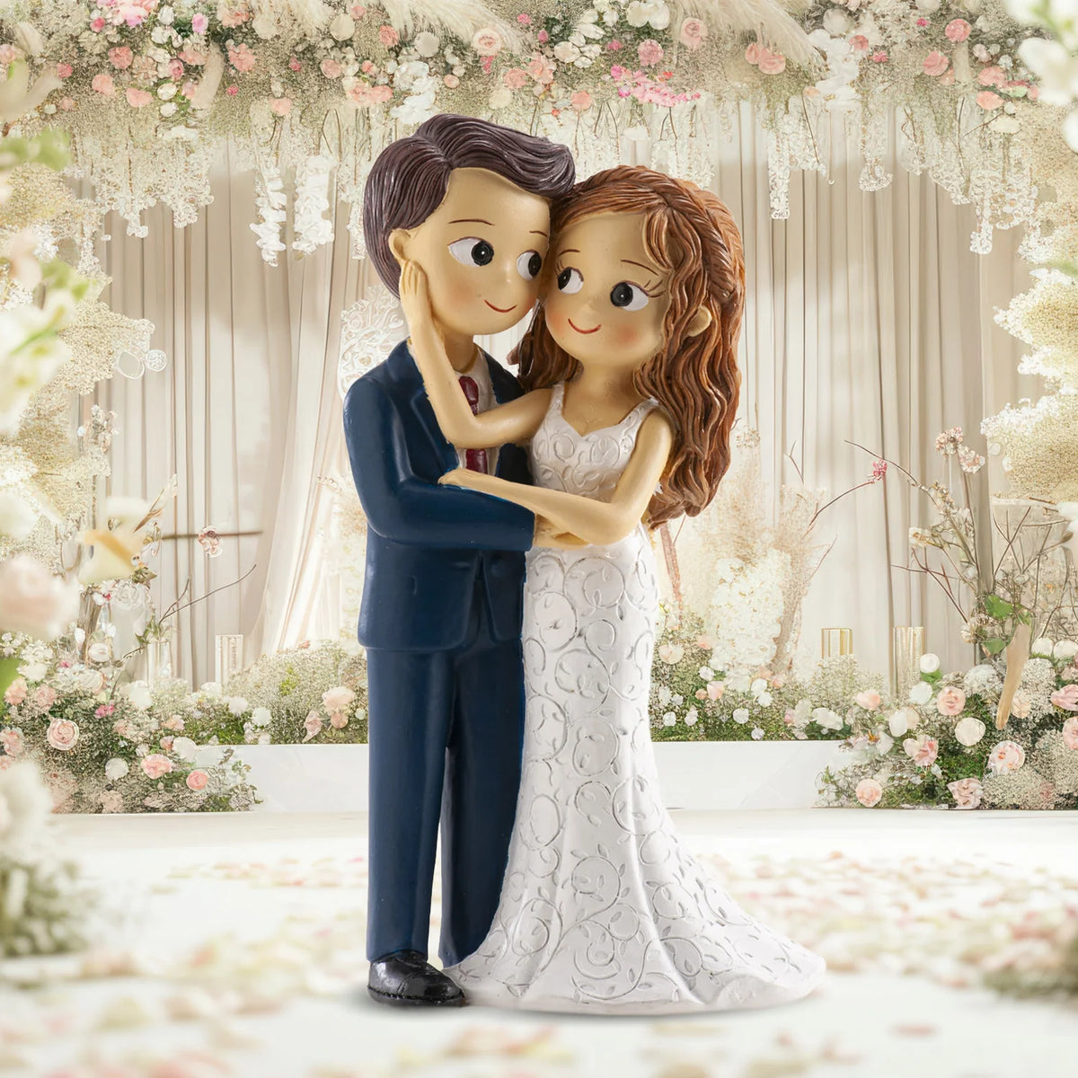 Casal Noivos Laço Nupcial 16cm