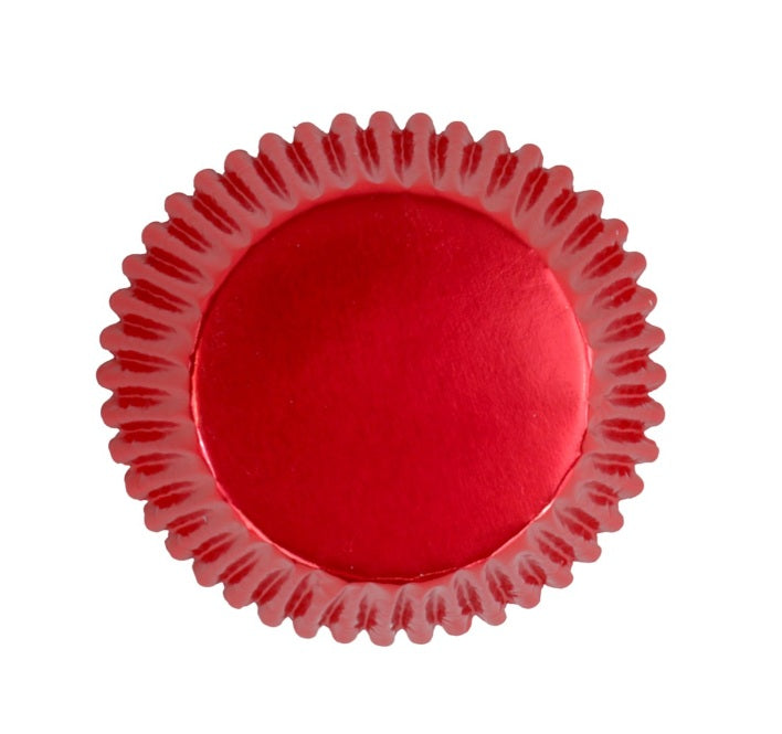 Tacinhas de Cupcakes Vermelho Metalizado - Conj. de 30