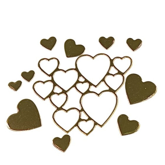 Sweetart Topper Dourado Corações