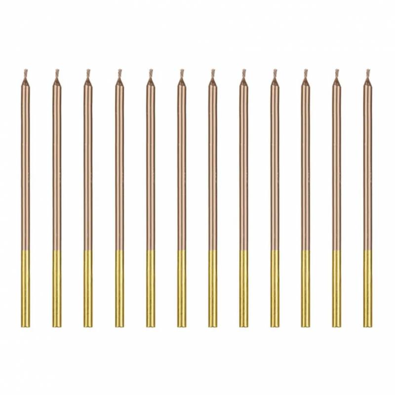 Vela Rosa e Dourada Longa- Conj 12