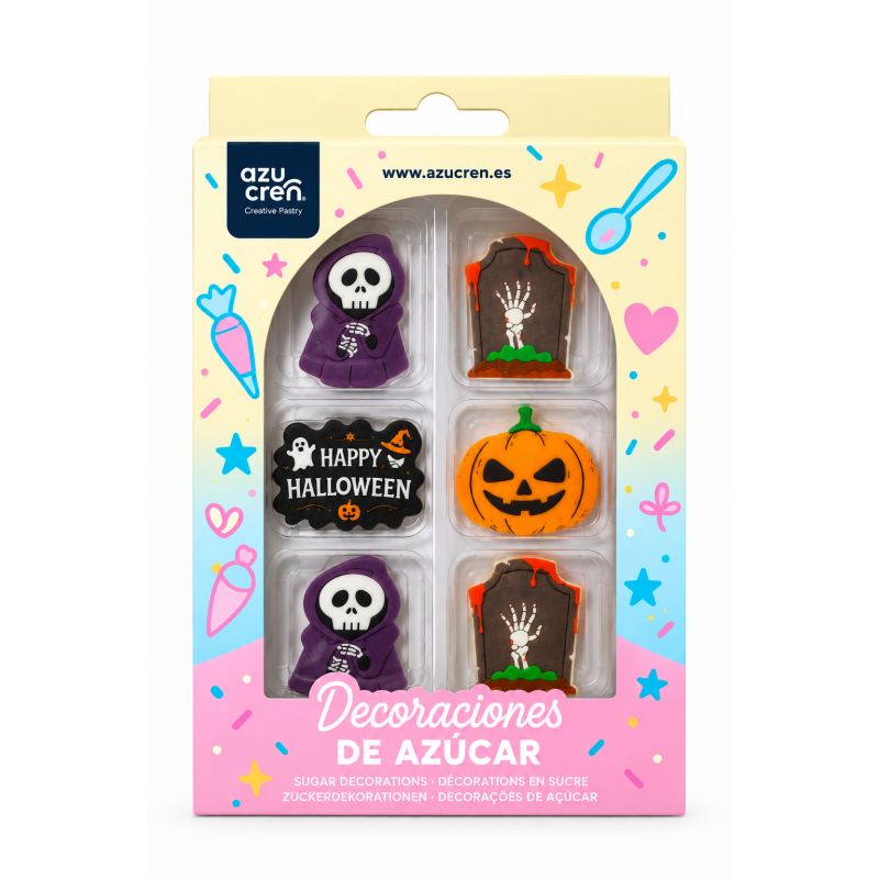 8 decorações Halloween em açucar 1 Azucren