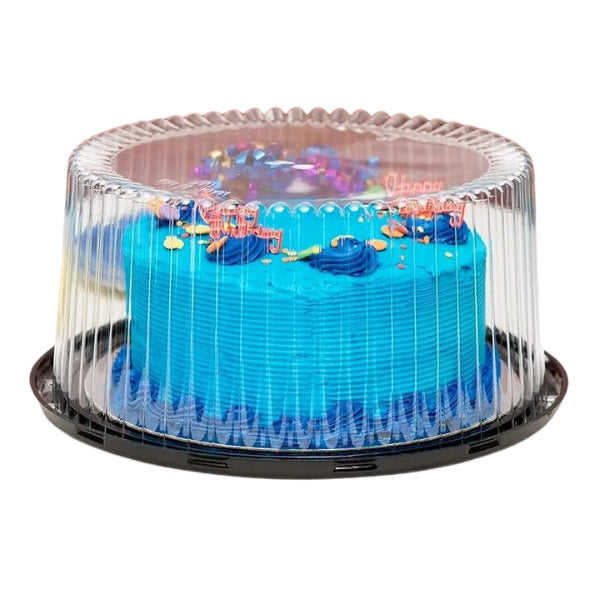 Caixa Transparente Redonda de Plástico para Bolo 26x10cm