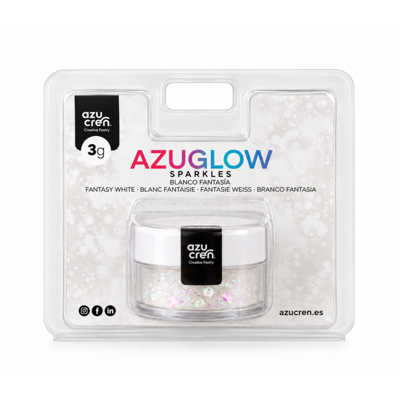 Flocos de purpurina branca 3gr Azucren