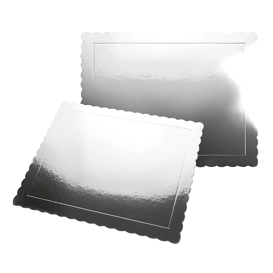 Prato rectangular ondulado