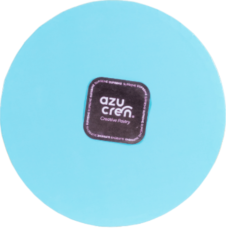 Placa Azul Claro de cartão redonda