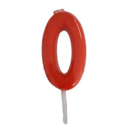 Vela Vermelha Número Pequena 4.5 cm