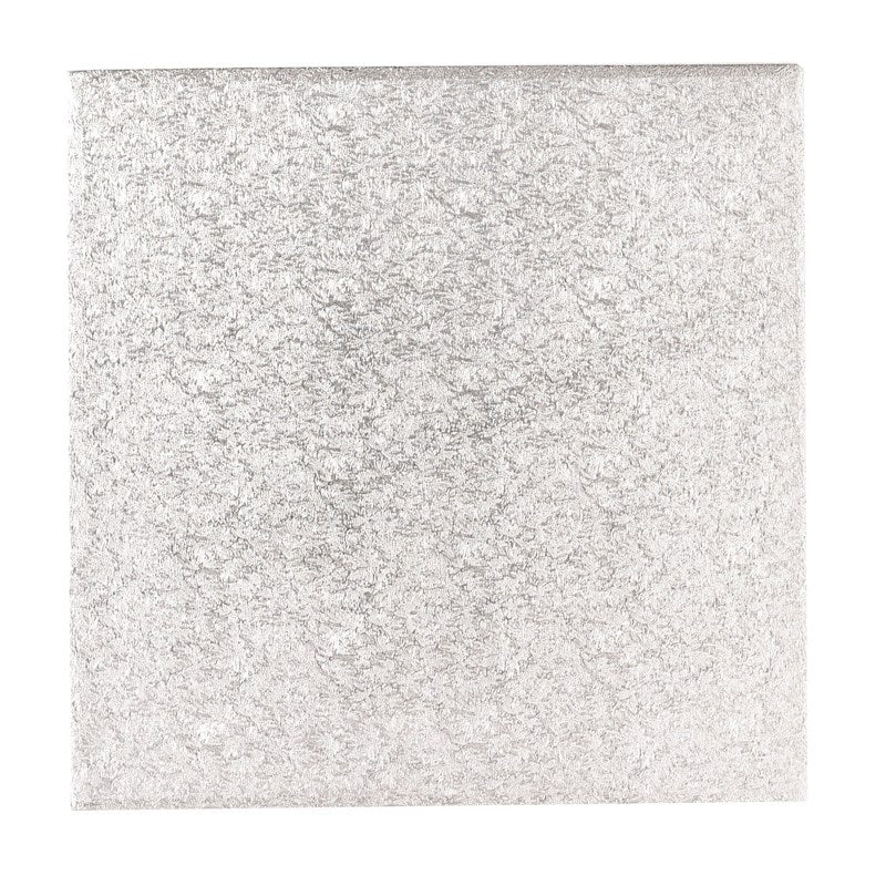 Base prateada de cartão quadrada 15cm (Espessura 3mm)