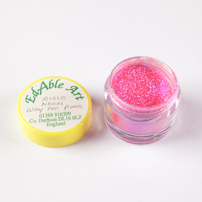 Purpurina Não Tóxica Neon Rosa Choc (Disco Neon Way too Pink)