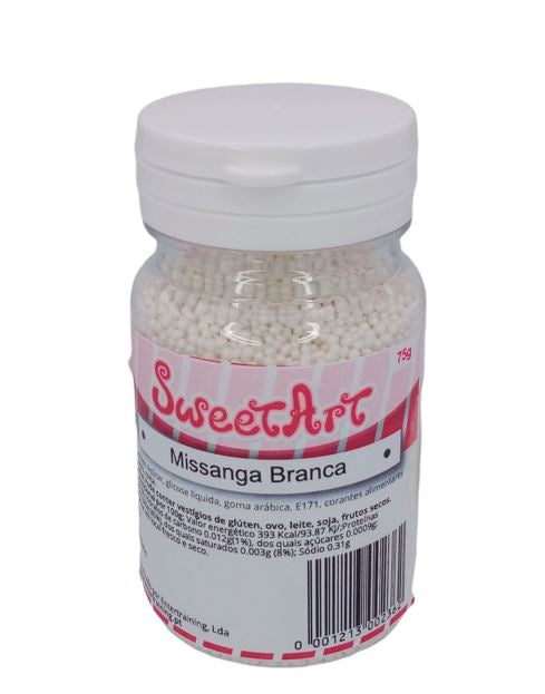 SweetArt Missanga Branca 75g