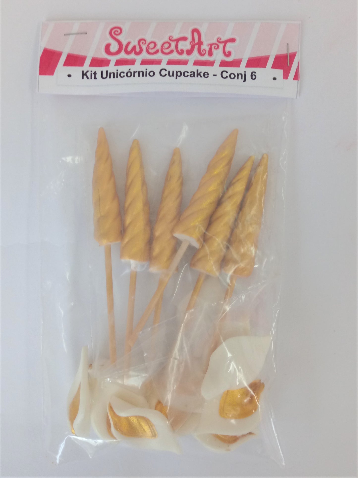 SweetArt Kit Unicórnio Cupcake em Pasta de Açúcar - Conj 6