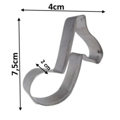 Cortador metálico Nota Musical 7,5x4cm