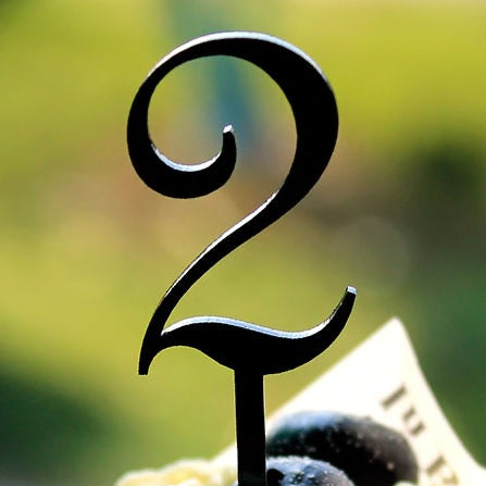 SweetArt Topper Acrílico Preto Nº2