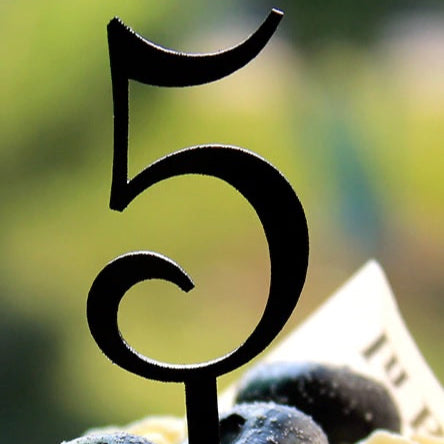 SweetArt Topper Acrílico Preto Nº5