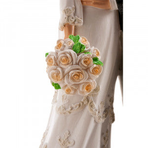 Casal Noivos Felizes (Maria e João) 16cm - Dekora