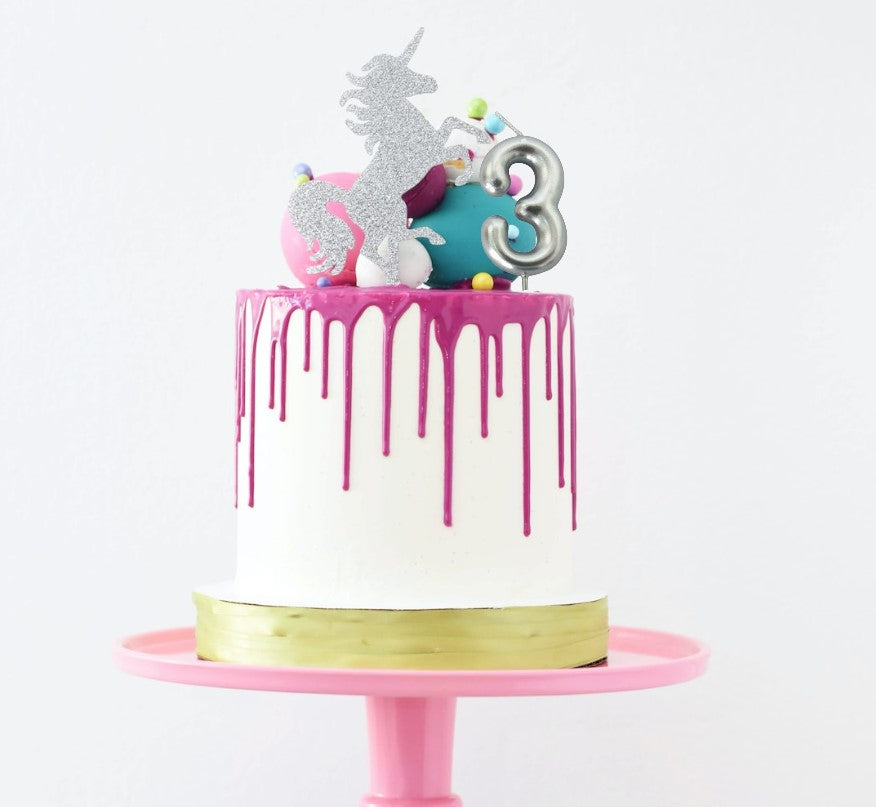 Vela nº 8 Prateada 5,5cm