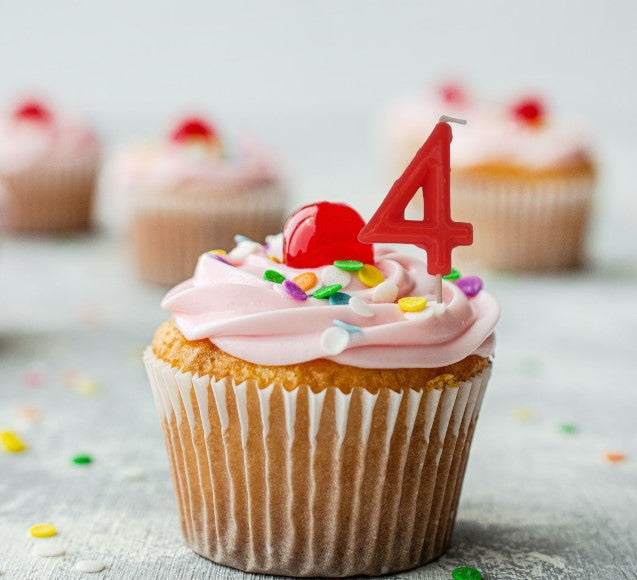 Vela nº 0 Vermelha 4,5cm