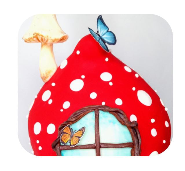 SweetArt Decoração Folha Hóstia Borboletas Tons Quentes - Conj 12