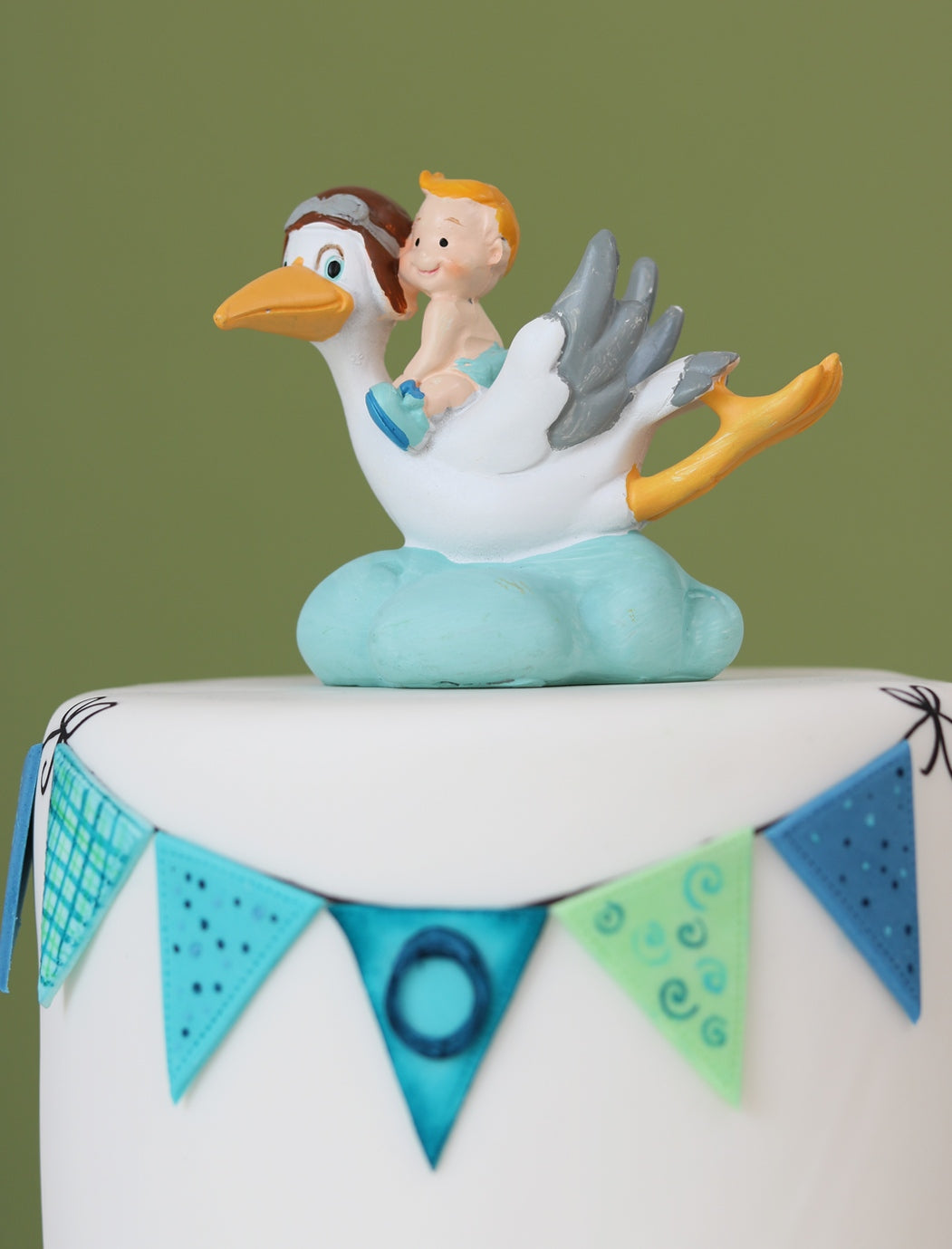 Boneco Cegonha Voar Azul - 10cm