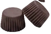 SweetArt Tacinhas de Bombons Castanhas, Conj. 75