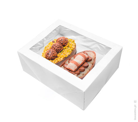 Caixa cartolina para ovo colher com janela