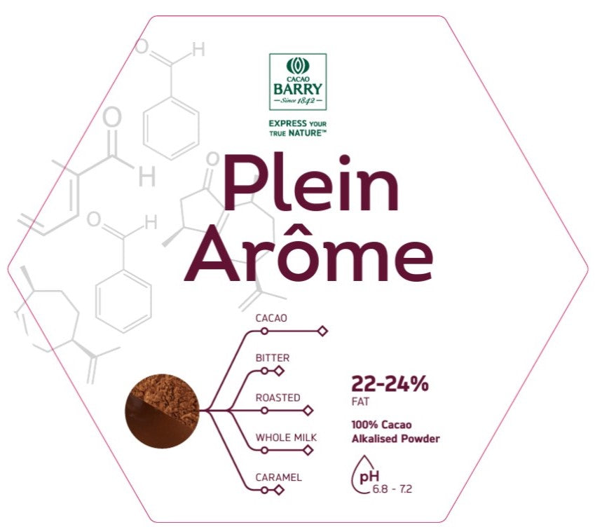 Cacau em Pó Alcalino Plein Arôme Cacao Barry 250g Reembalado