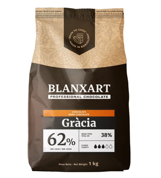 Chocolate Negro 62% Grácia 1kg - Blanxart