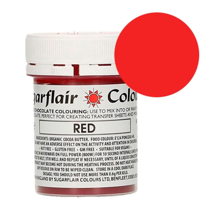 Corante Lipossolúvel para Chocolate Vermelho 35g- Sugarflair