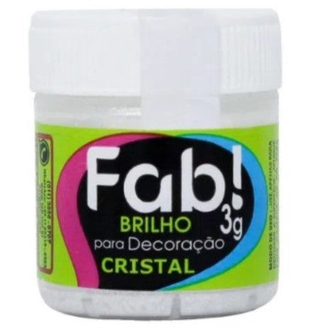 Pó Brilho Decoração Cristal 3g- FAB