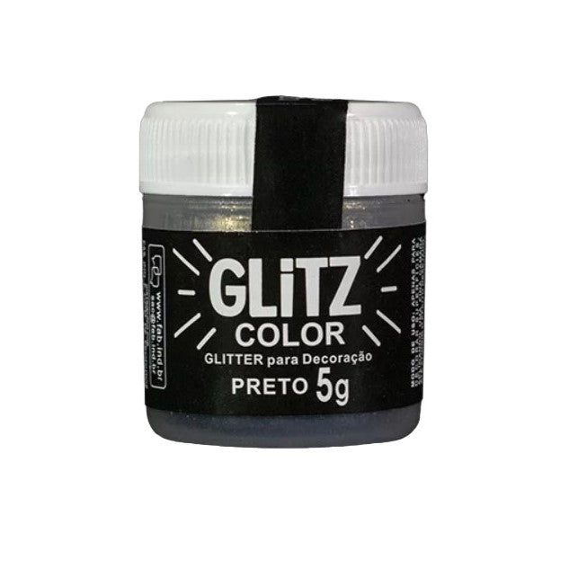 Purpurina Glitz Color Preta 5g- FAB