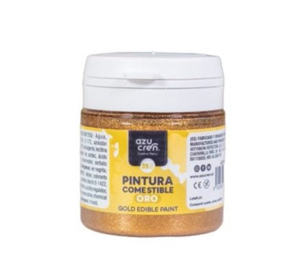 Tinta Comestível Dourado Brilhante 35g - Azucren