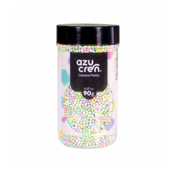 Confetis Missanga de Açúcar Multicolorido Pastel 90g - Azucren