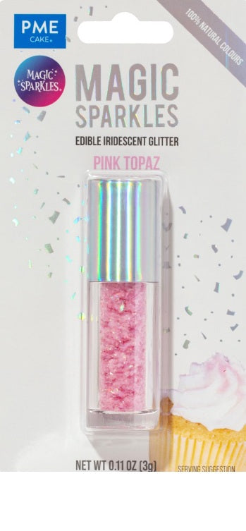 Flocos Comestível Brilhantes - Rosa Topázio 3gr PME