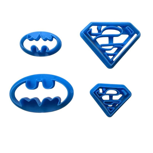 SweetArt Cortador Super Heróis Batman e Super Homem, conj 4