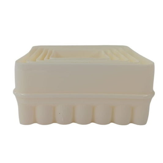 Cortador Plástico Quadrado Liso e Ondulado- Conj 5