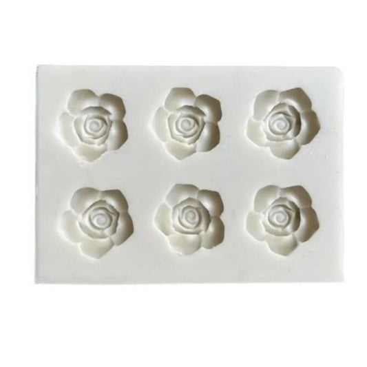 Molde Silicone Rosas com 6 cavidades