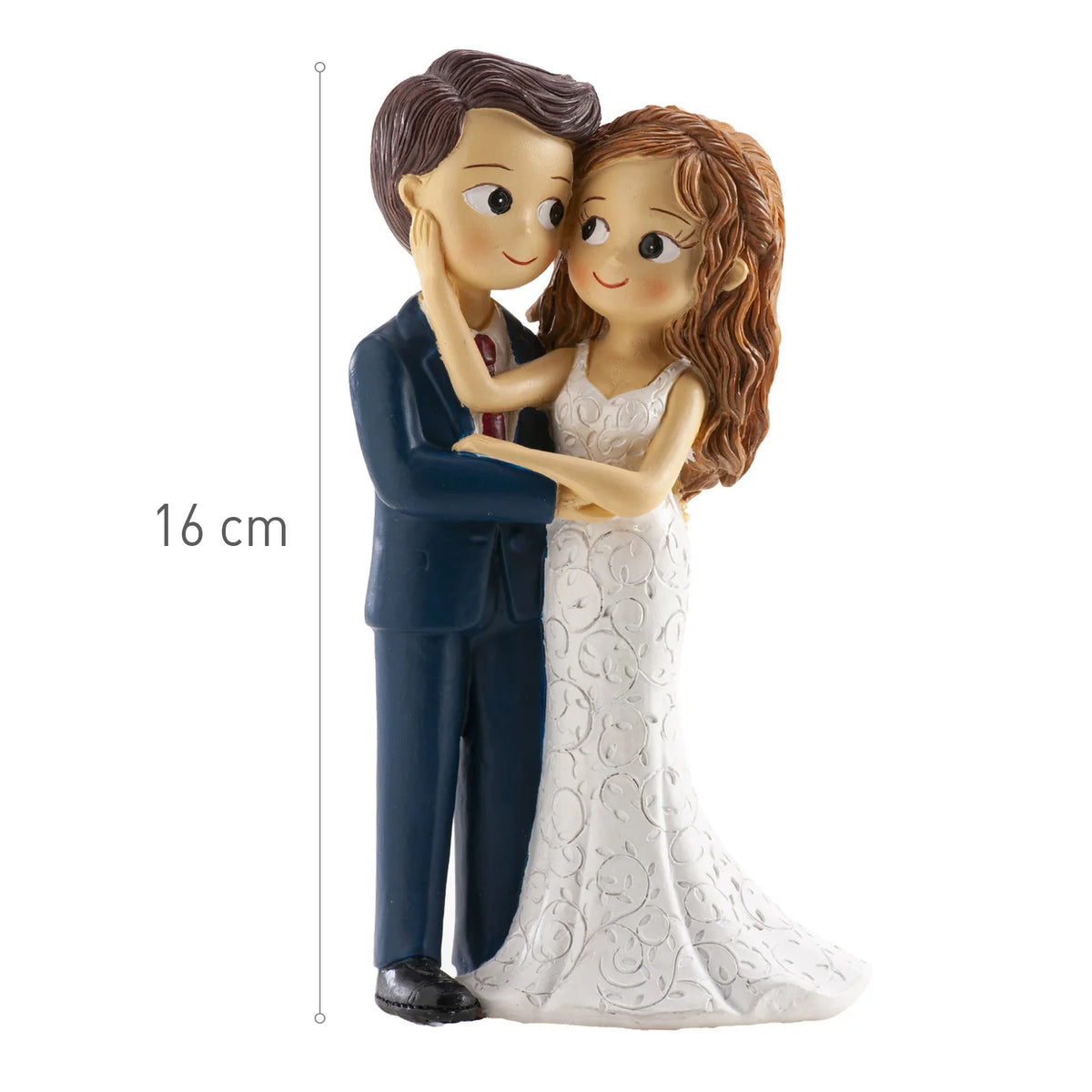 Casal Noivos Laço Nupcial 16cm