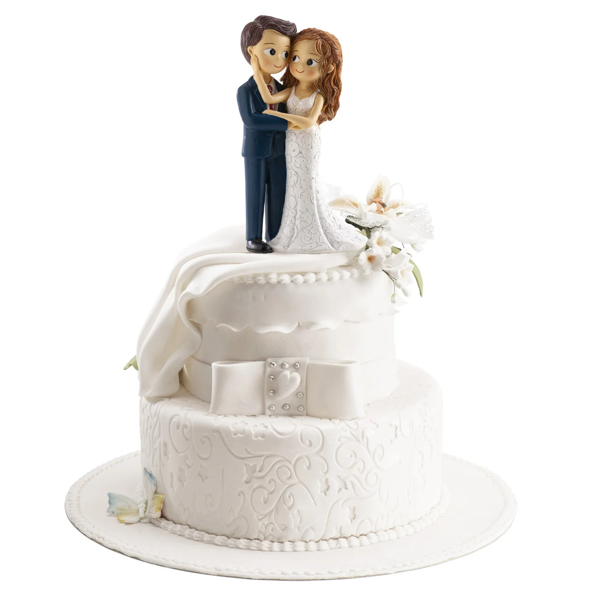 Casal Noivos Laço Nupcial 16cm