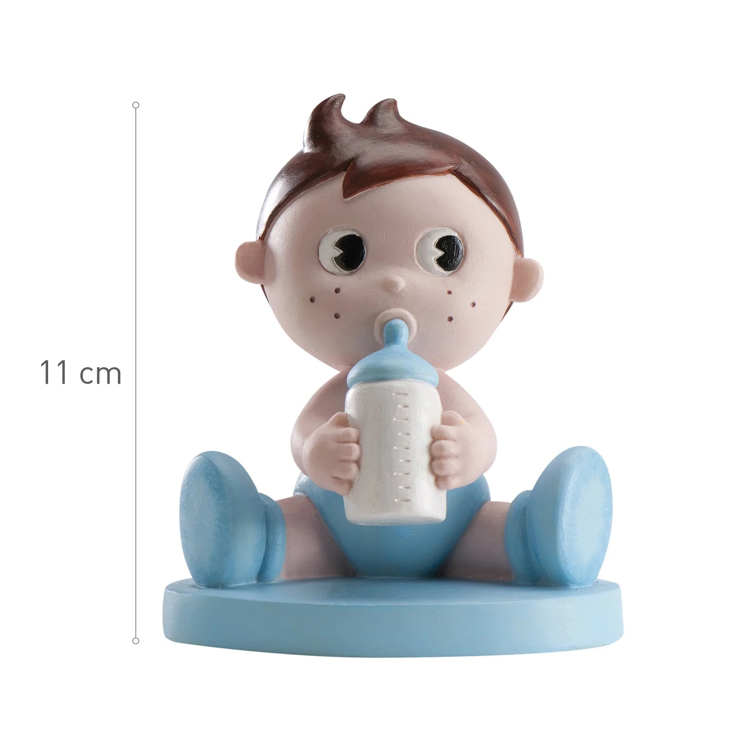 Boneco Bebé com biberão azul