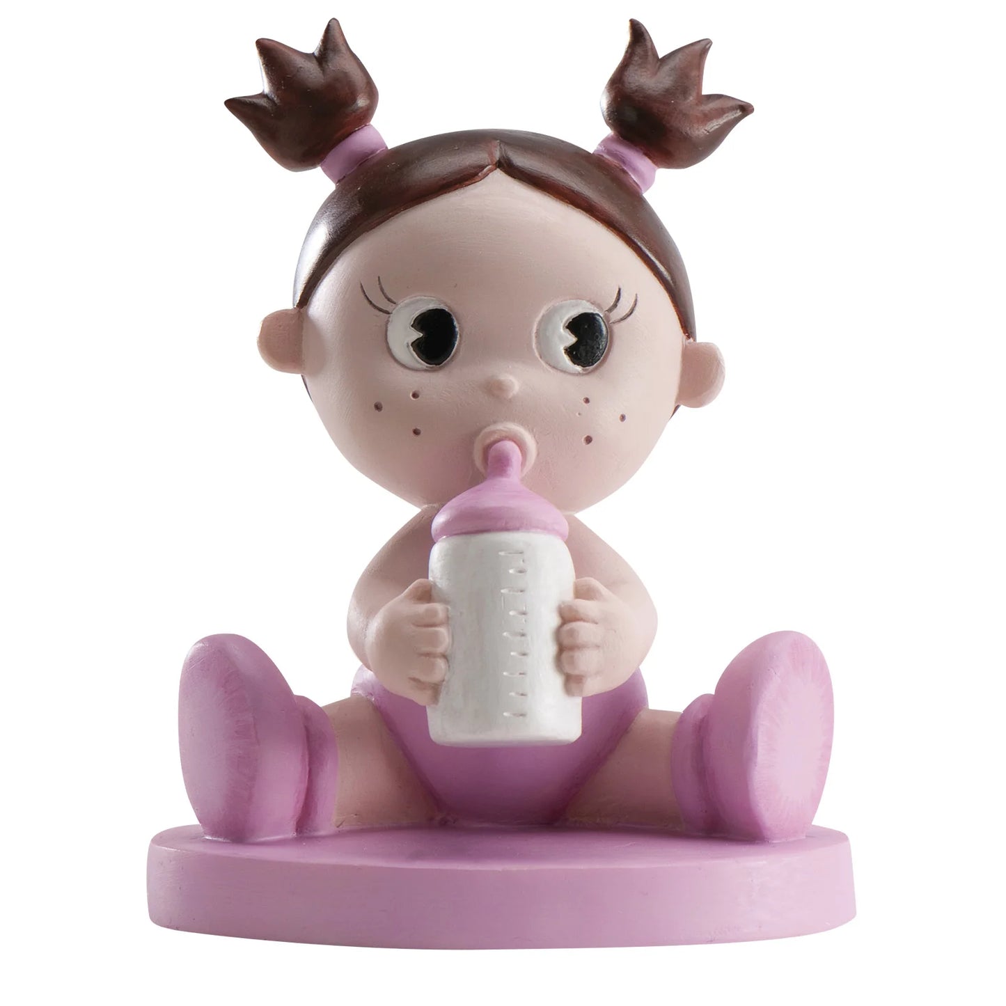 Boneco Bebé com biberão rosa