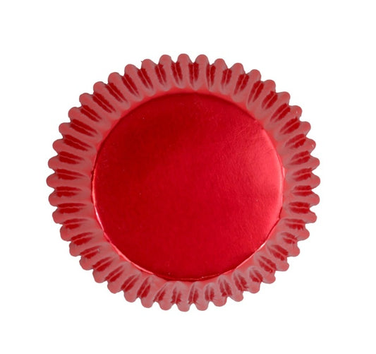 Tacinhas de Cupcakes Vermelho Metalizado - Conj. de 30