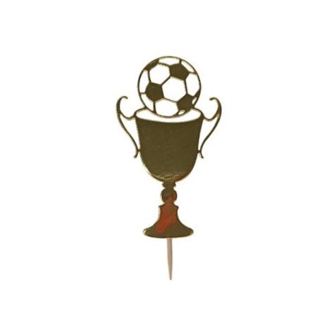 Topper Dourado Taça de Futebol 4,6x8cm