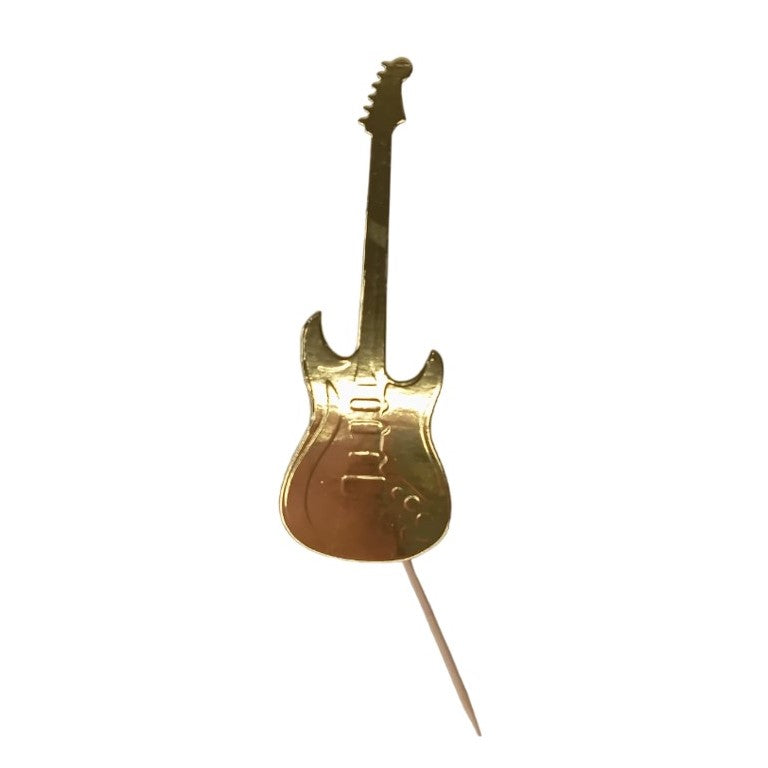 Topper Dourado Guitarra 3,5x10cm