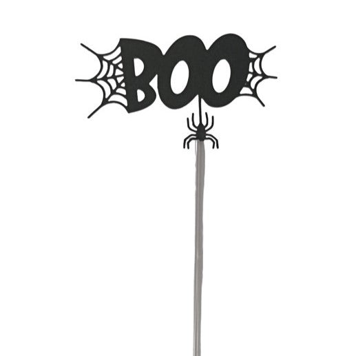 Topper Preto Halloween BOO 9,5 x 5,5cm