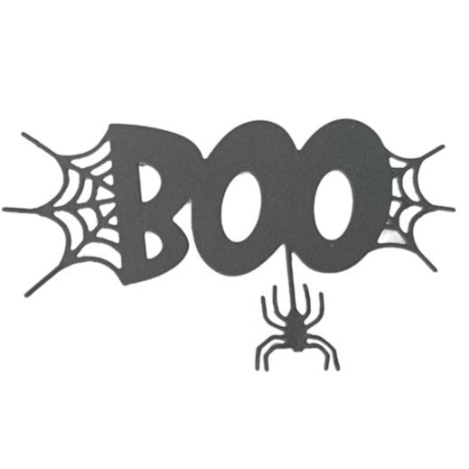 Topper Preto Halloween BOO 9,5 x 5,5cm