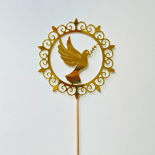 Sweetart Topper Dourado Pomba