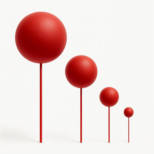 Topper Bolas Vermelho - conj. 4