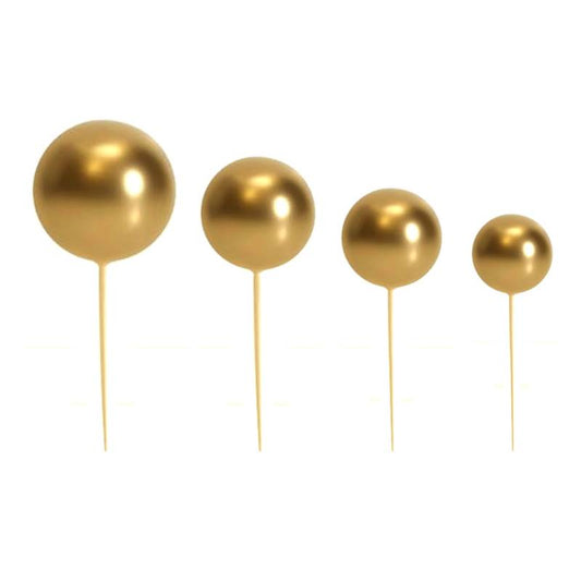 Topper Bolas Dourada Ouro - conj. 4